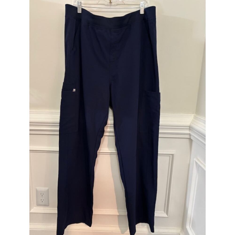 Figs Scrub Pants Mens 2XL Navy Blue Medical Drawstring Straight Leg XXL